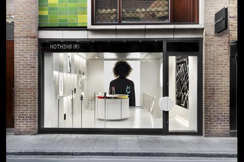 Exterior of Nothing store, Soho